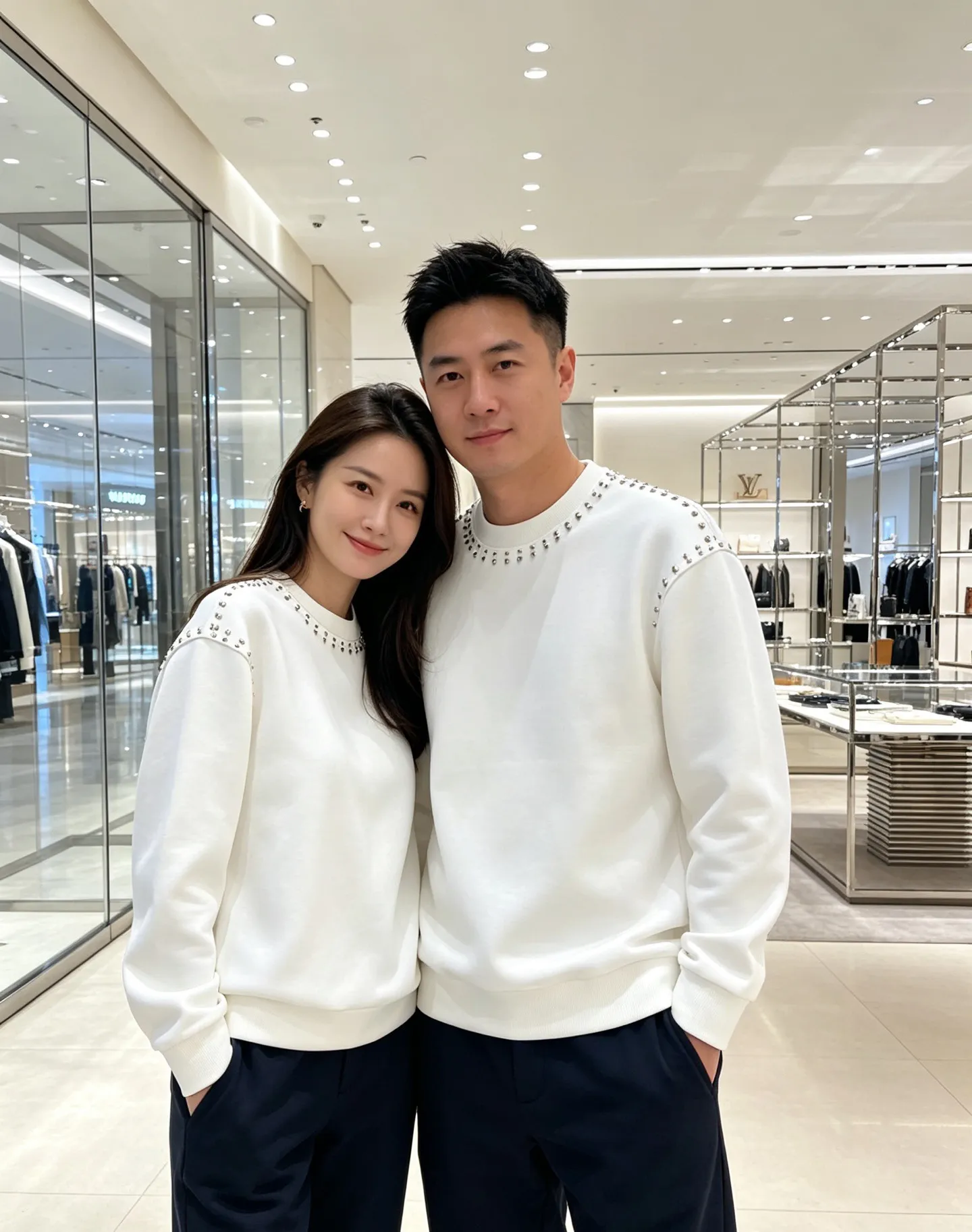 Louis Vuitton/Louis Vuitton Heavy Duty Rivet Crew Neck Sweatshirt